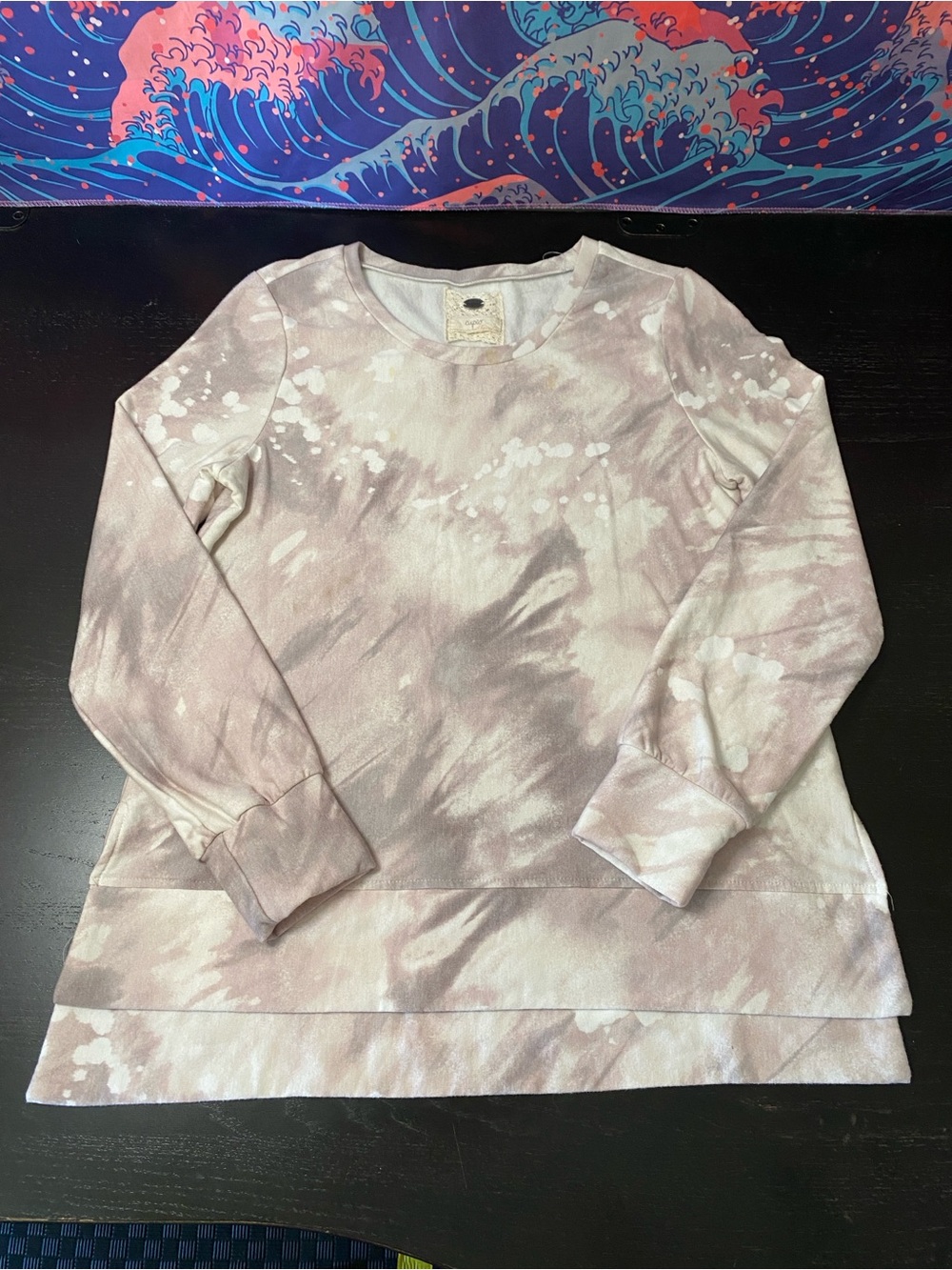 Cupio Mauve and Cream Tie-Dye Pullover